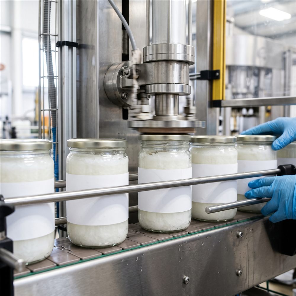 Jars on the packing line